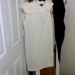 Polished flattering  White Dress